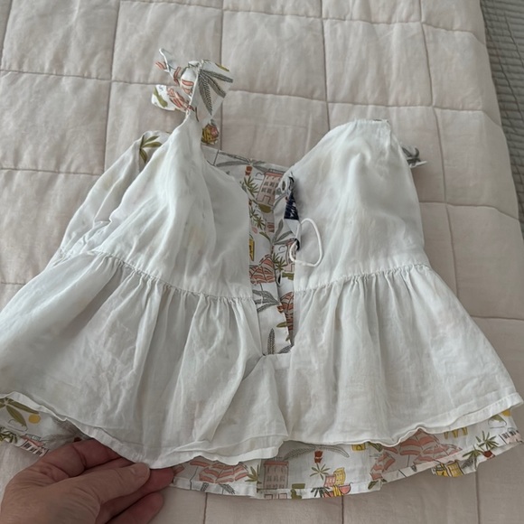 Janie and Jack Tropical Print Summer Sleeveless Cotton Top Size 6 (Girl) - Picture 8 of 9